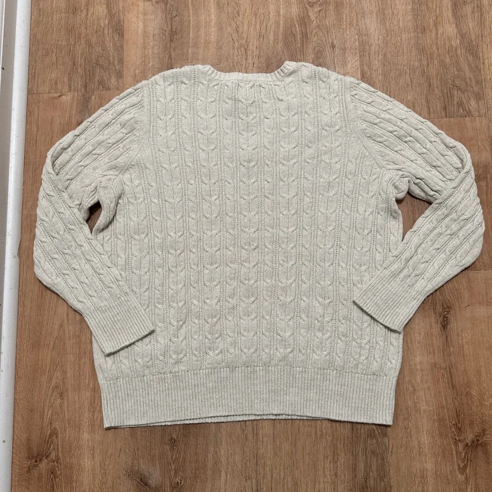 St. Johns Bay | Women's Cotton Blend Sparkle Cable Knit Ribbed VNeck Sweater, 2X
